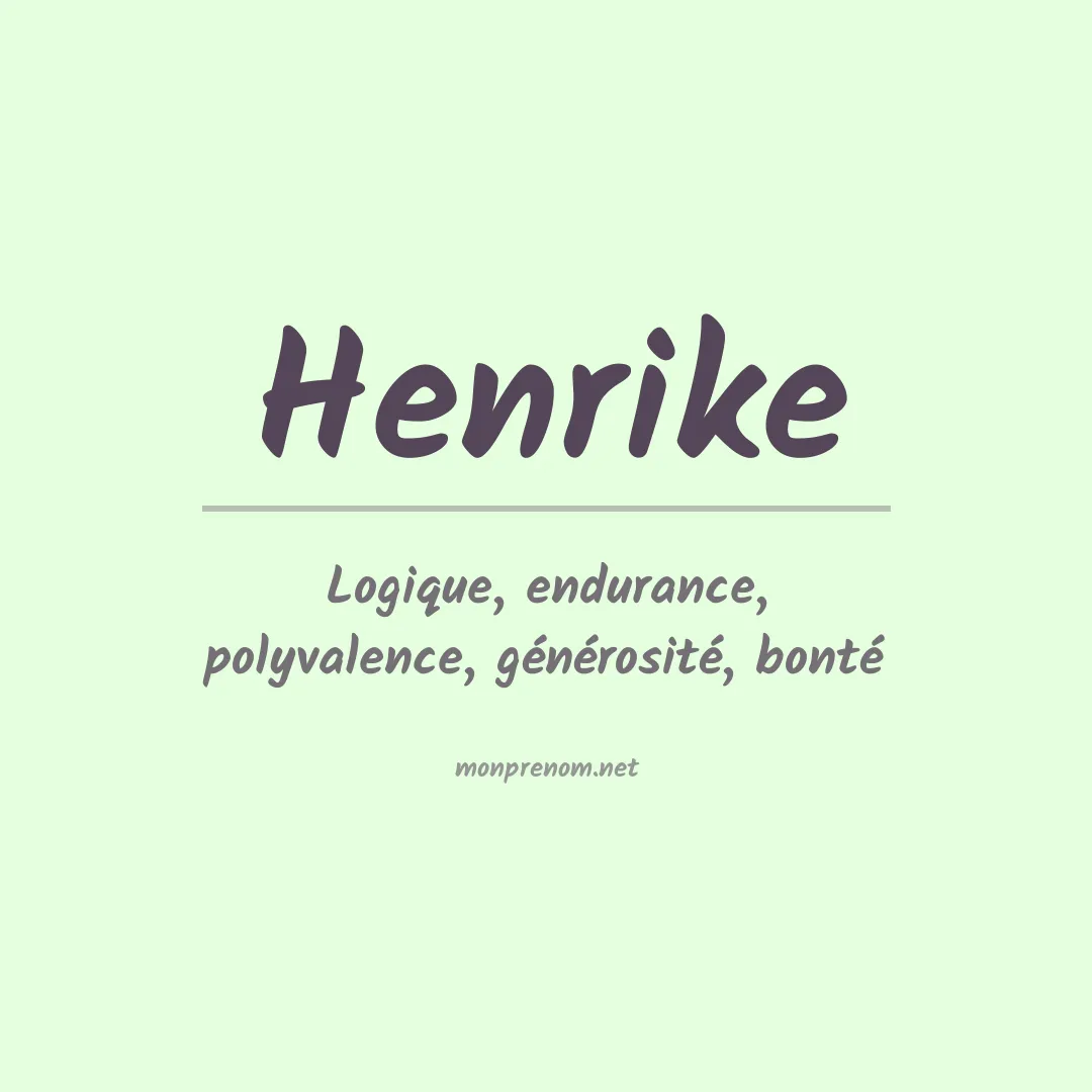 Prénom Henrike