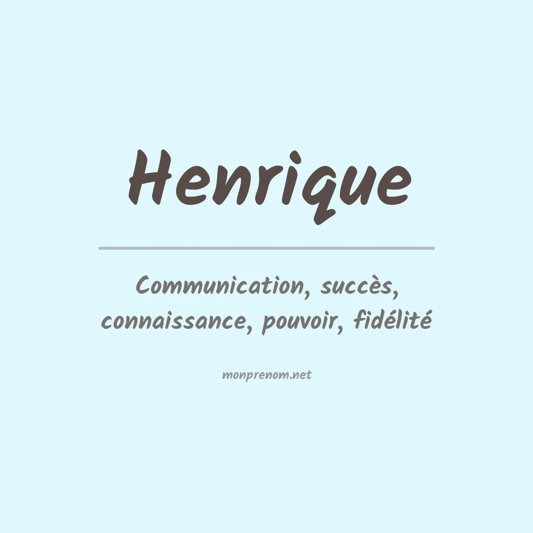 Prénom Henrique