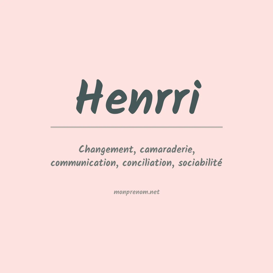 Prénom Henrri