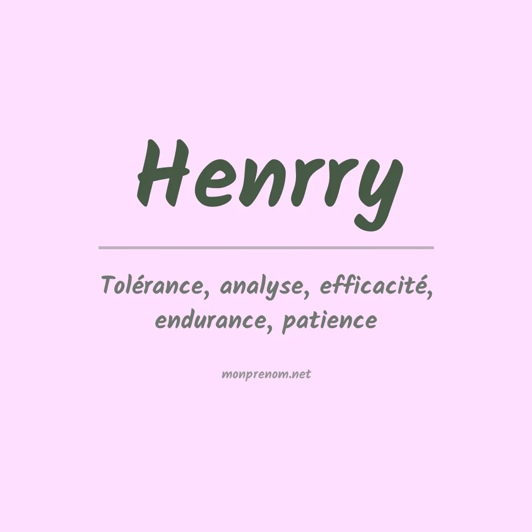 Prénom Henrry