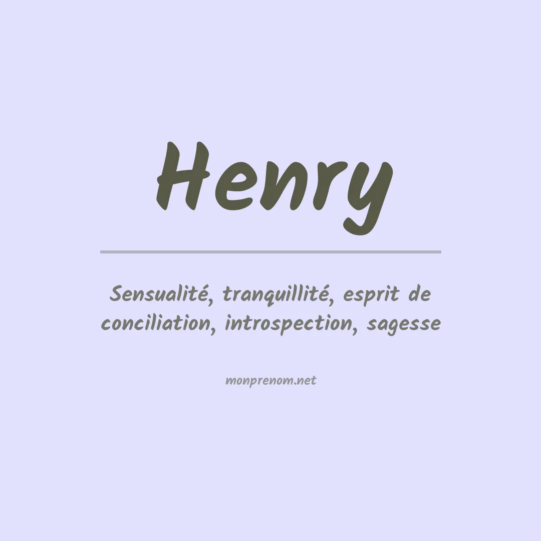 Prénom Henry