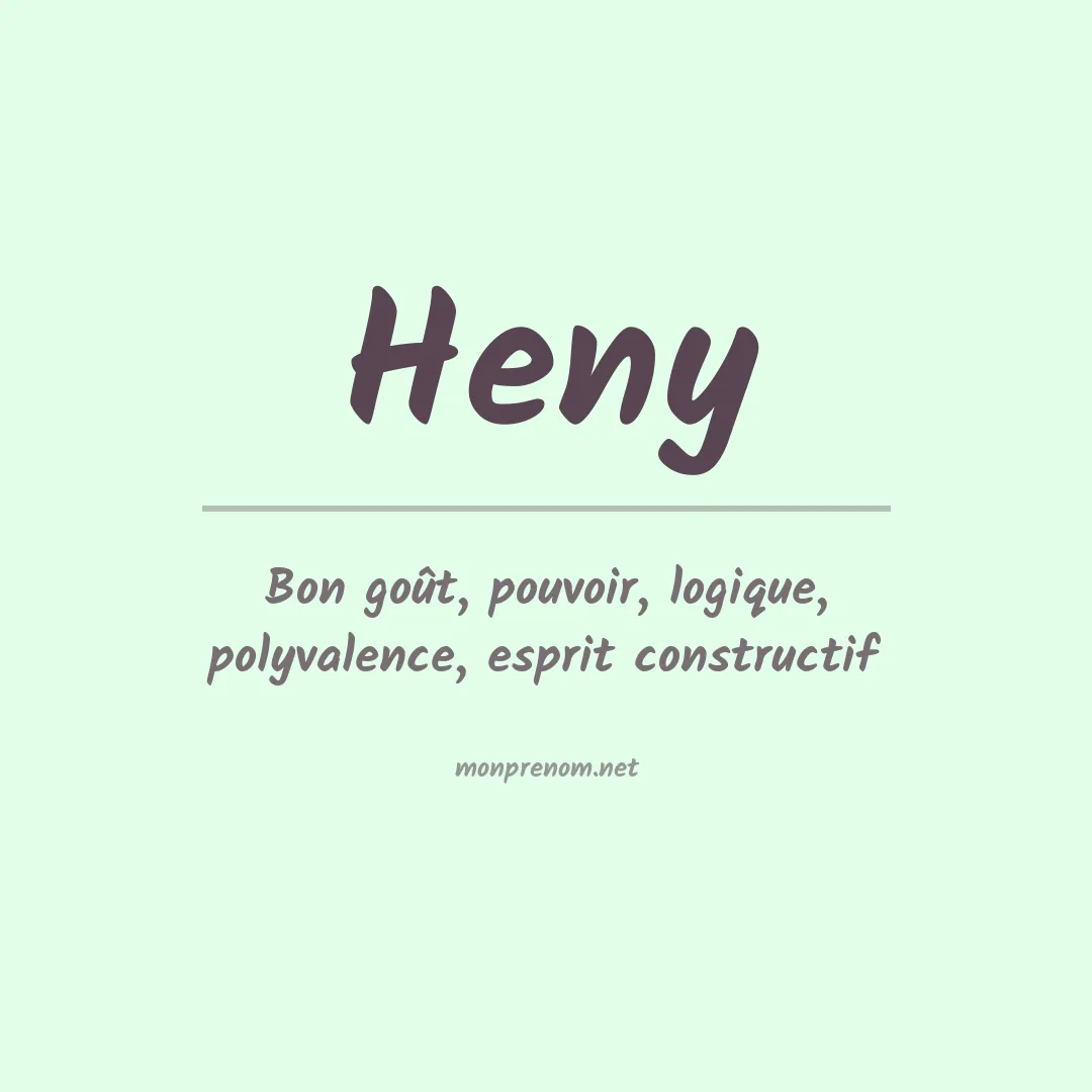 Prénom Heny