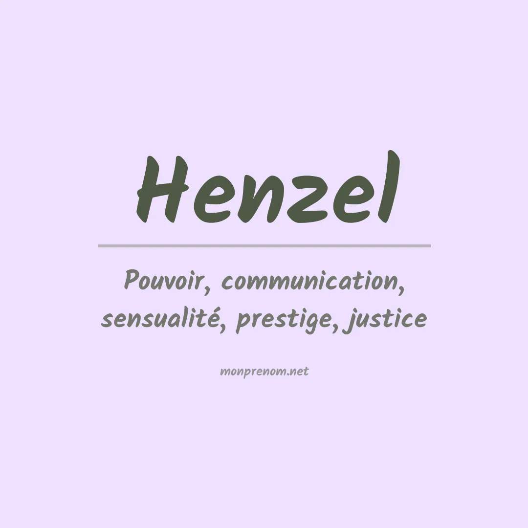 Prénom Henzel