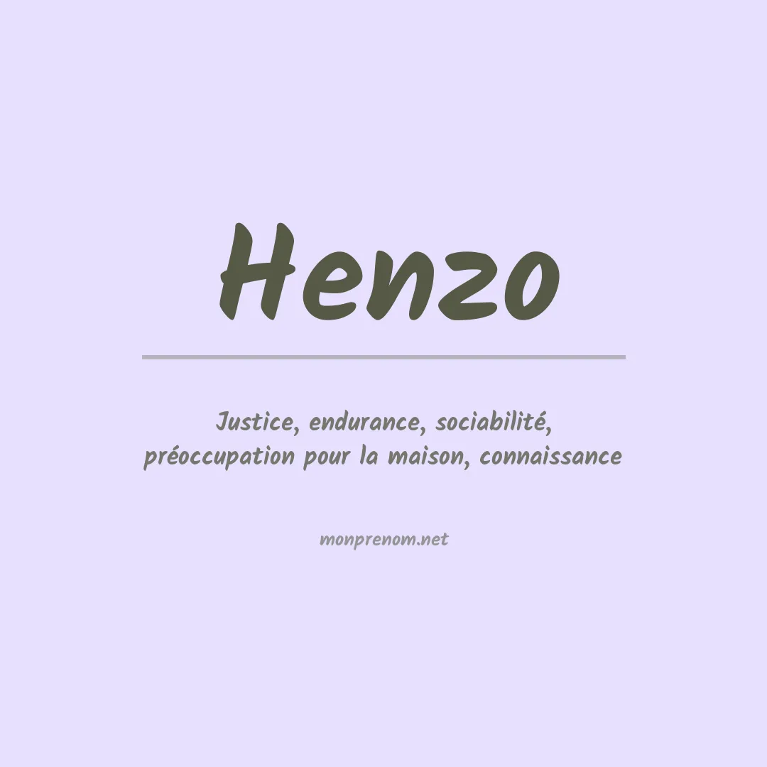Prénom Henzo
