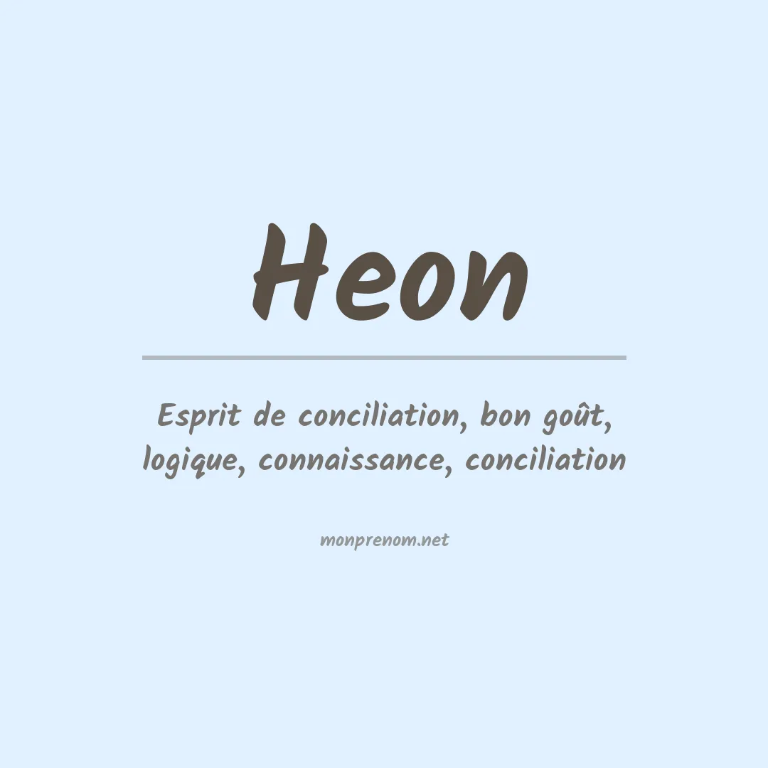 Prénom Heon