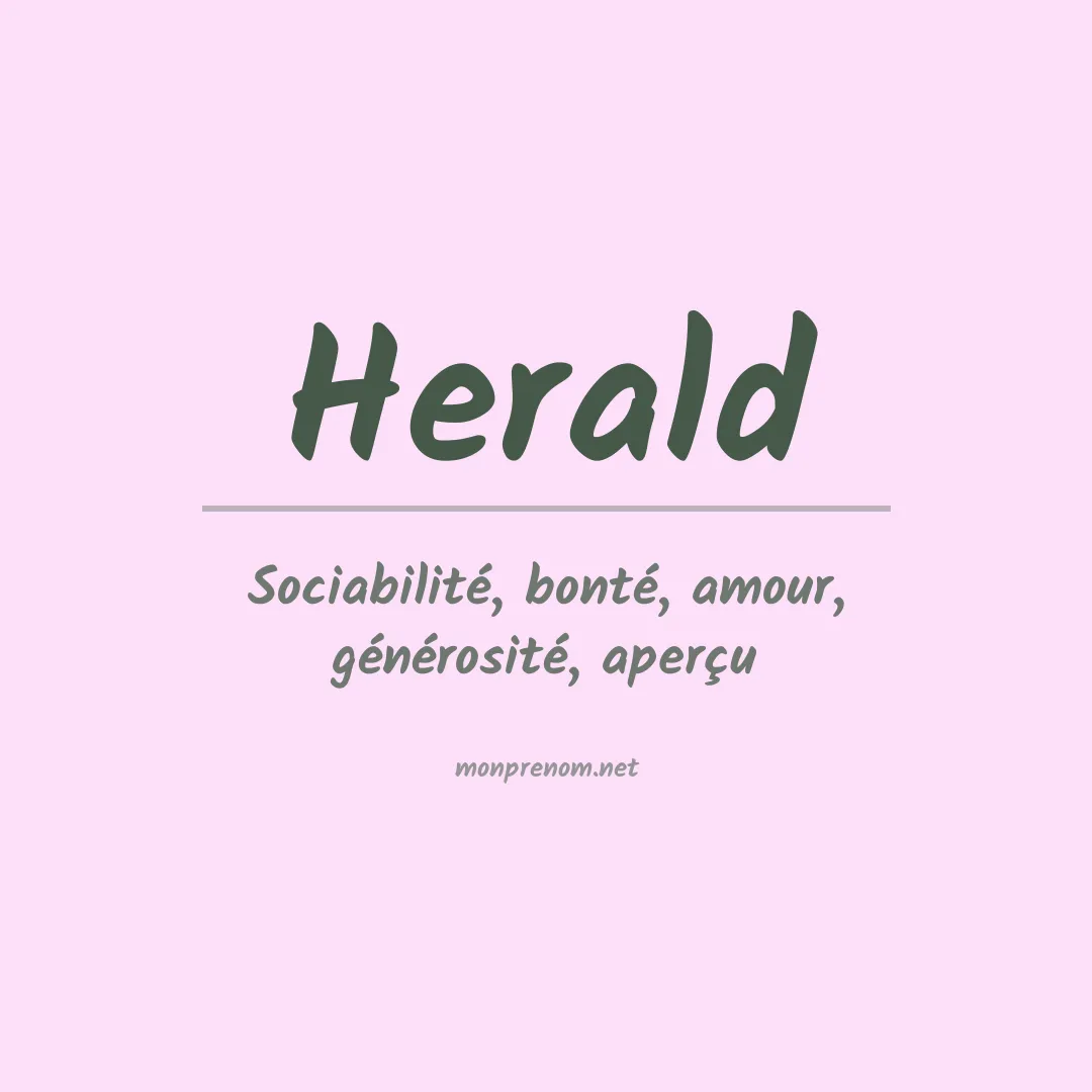 Prénom Herald