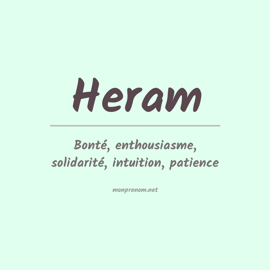 Signification du prénom Heram