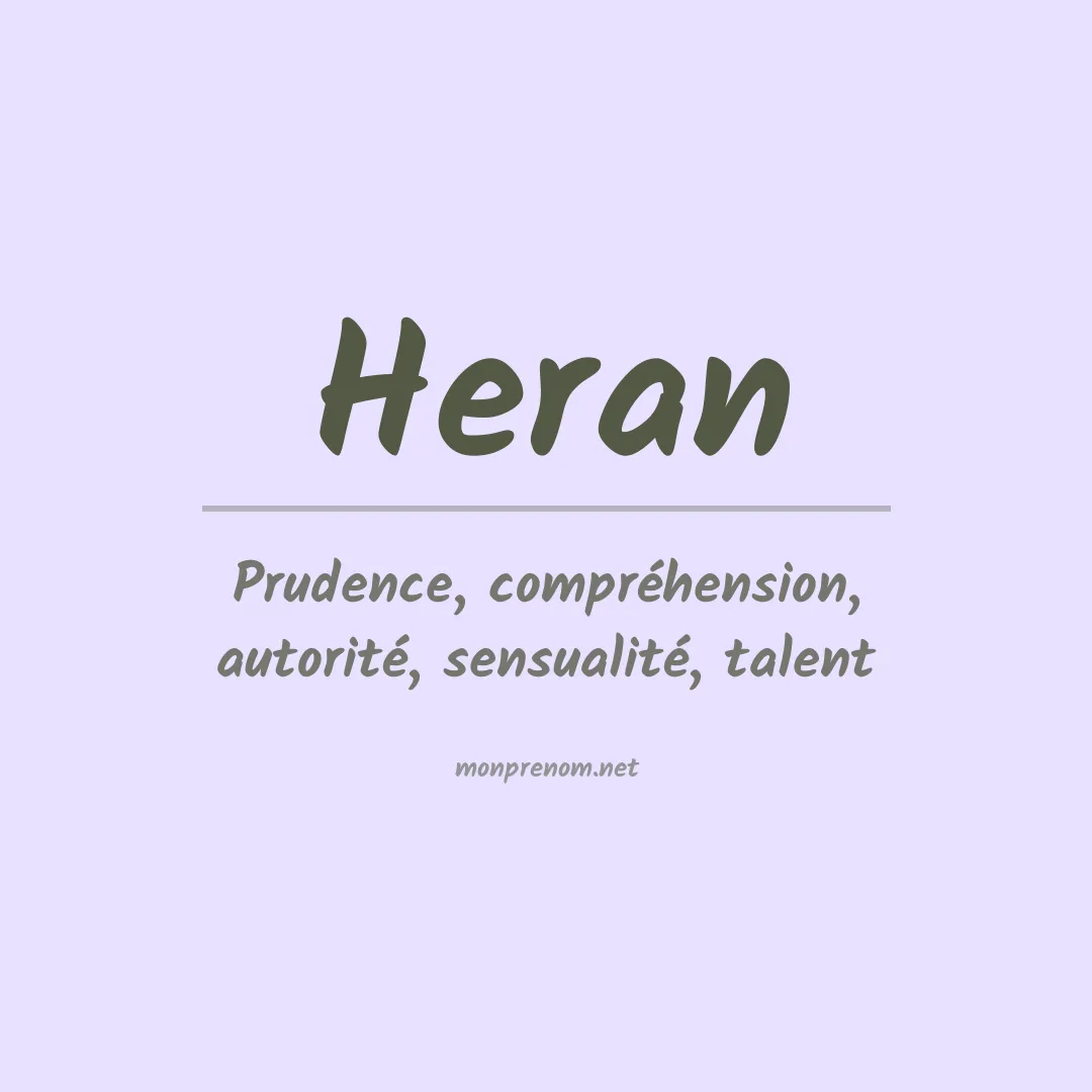 Signification du prénom Heran