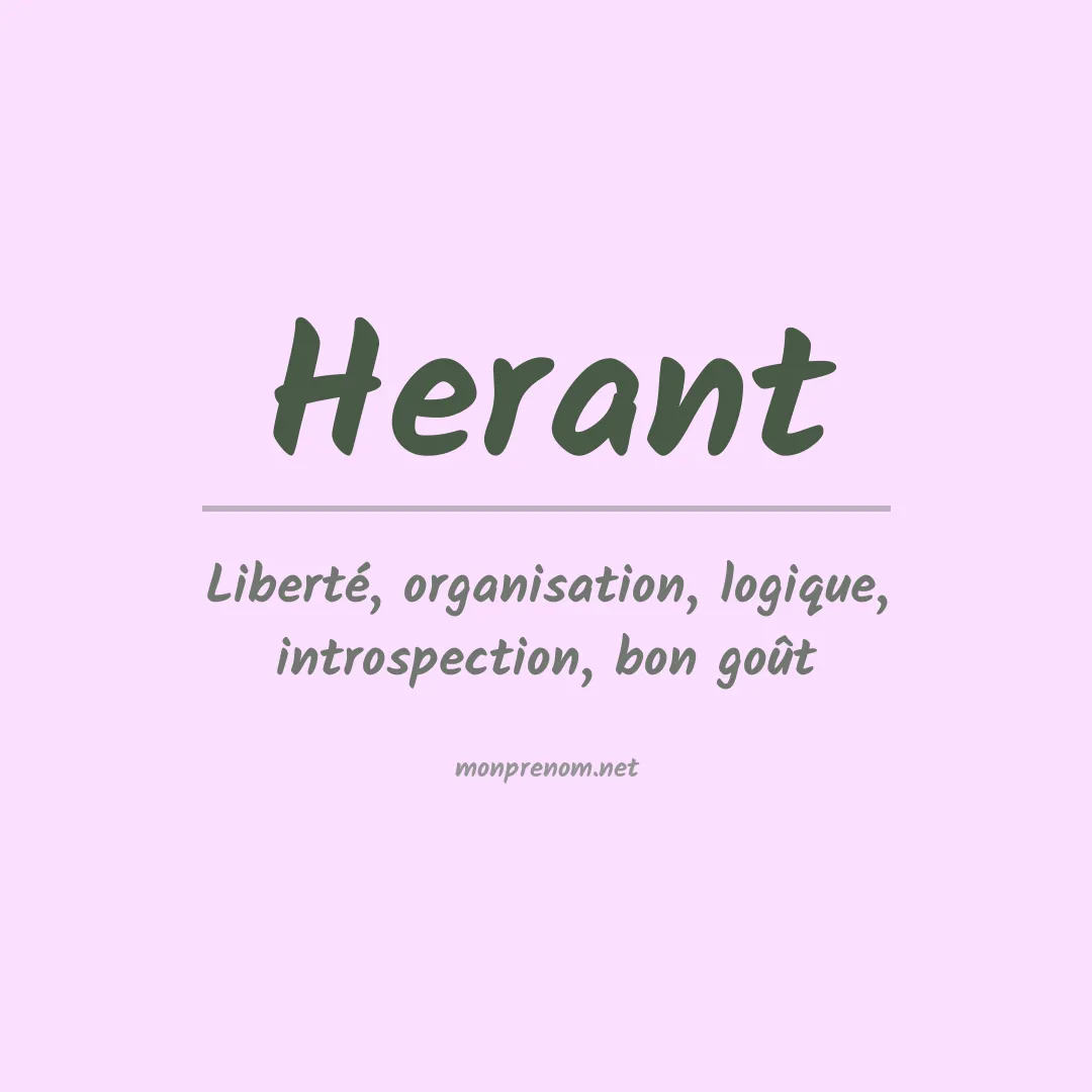 Signification du prénom Herant