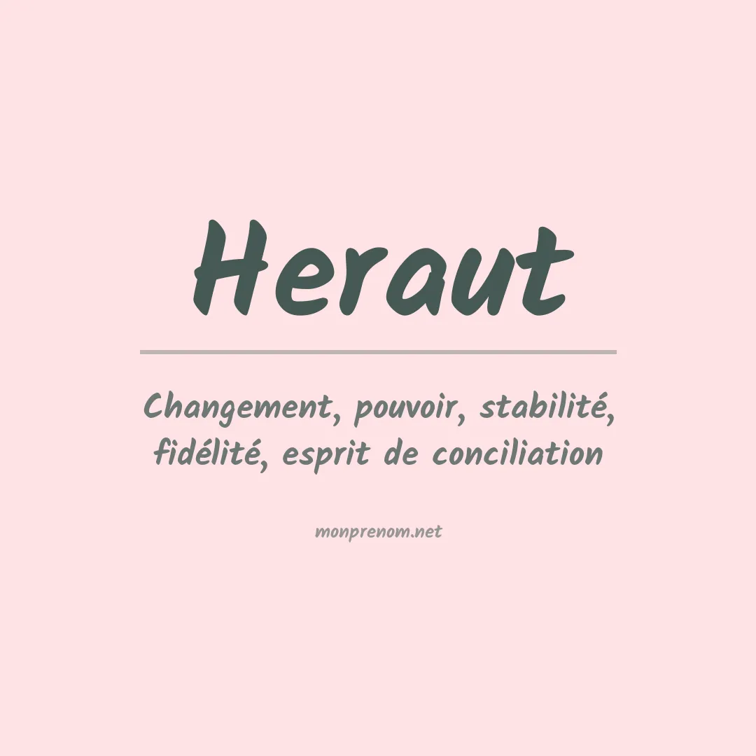 Signification du prénom Heraut