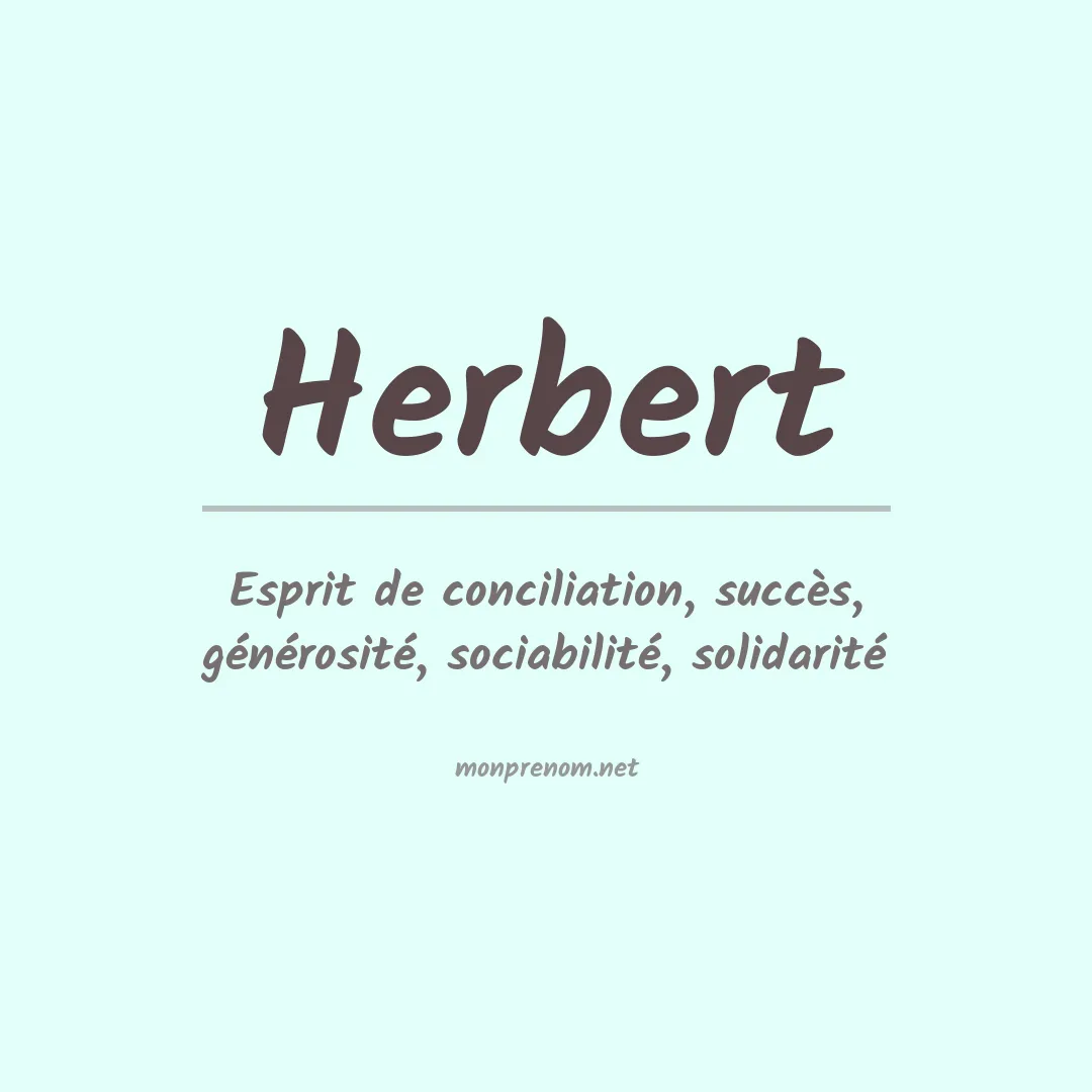 Prénom Herbert