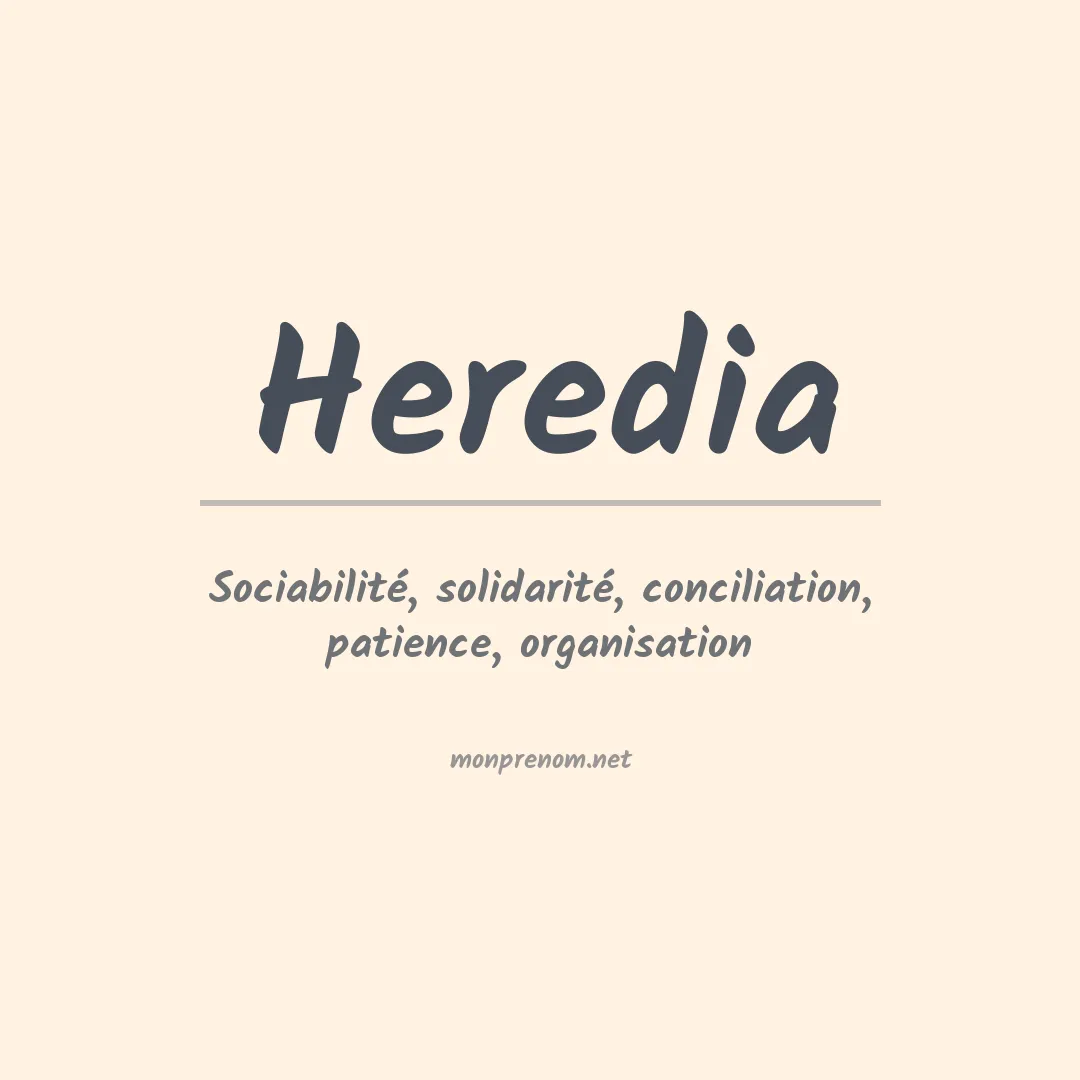 Prénom Heredia