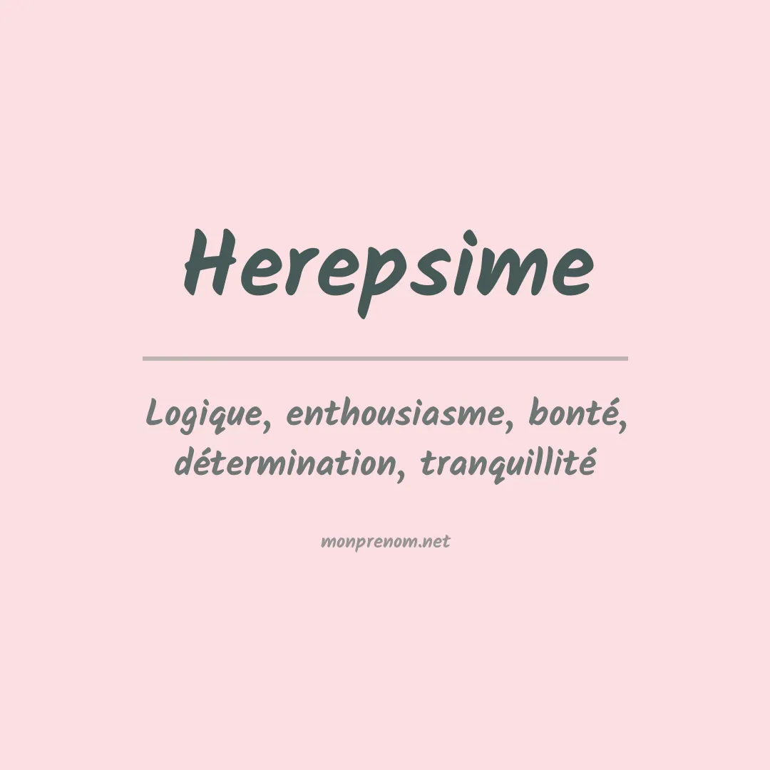 Signification du prénom Herepsime