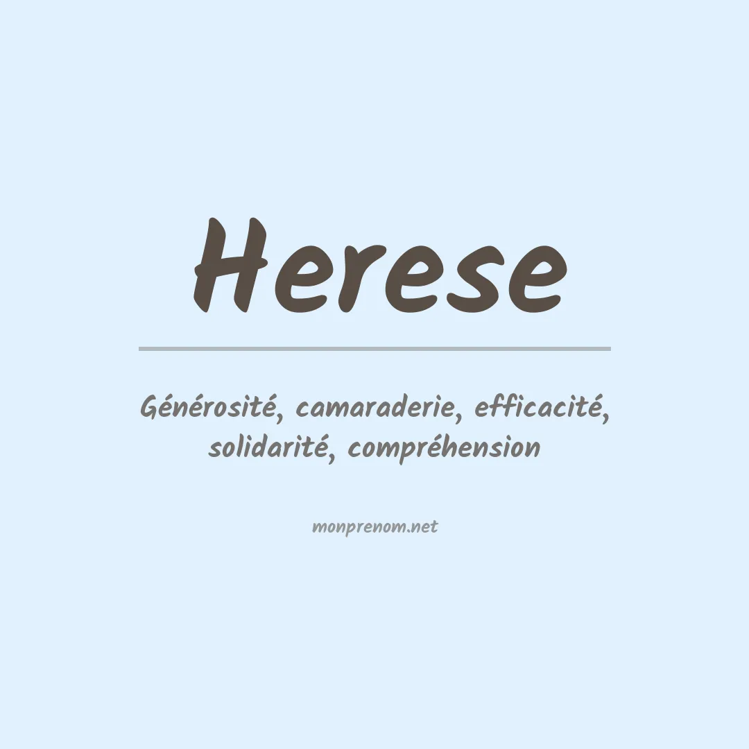 Signification du prénom Herese