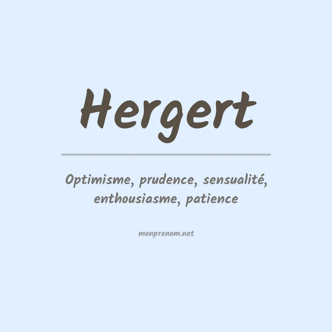Prénom Hergert