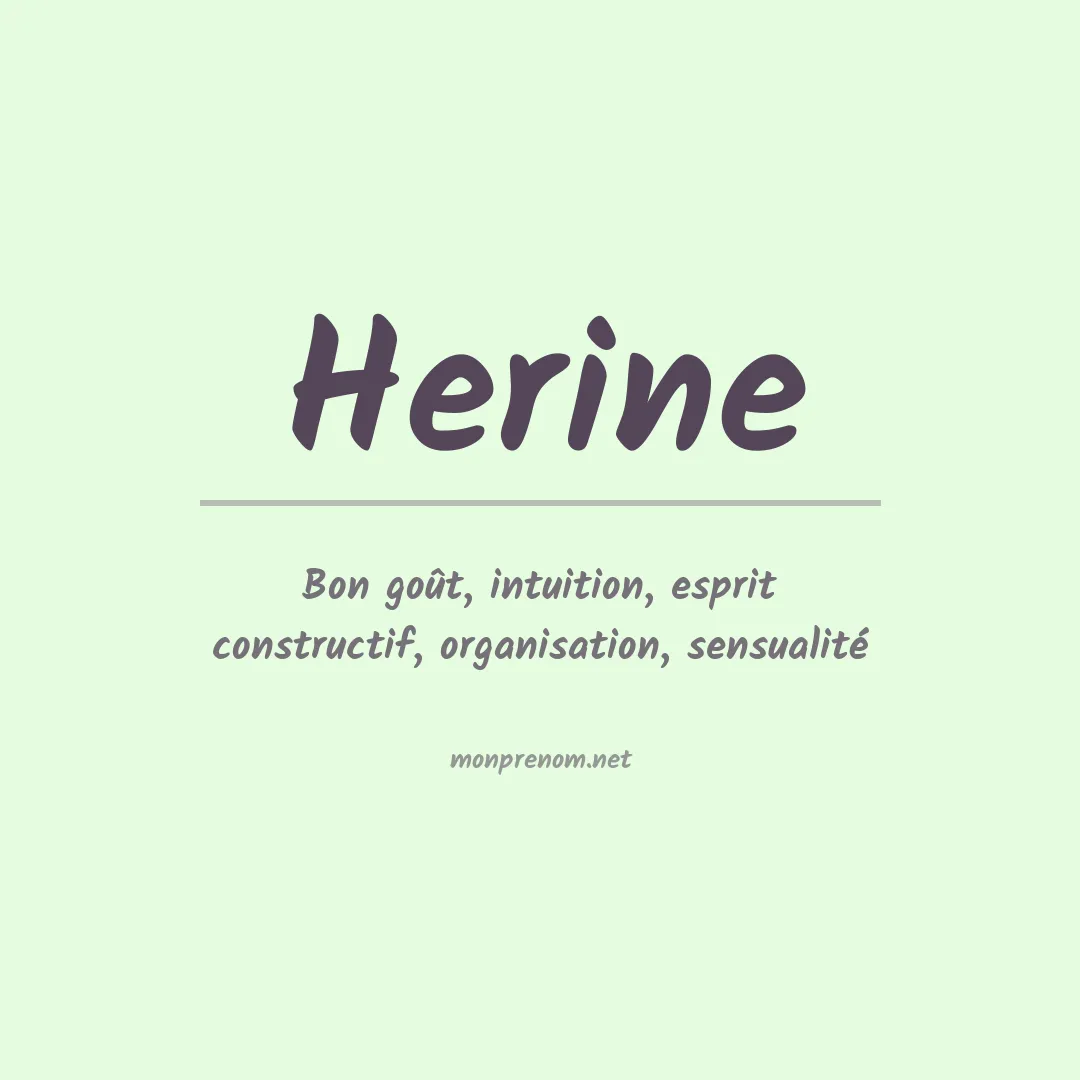 Signification du prénom Herine