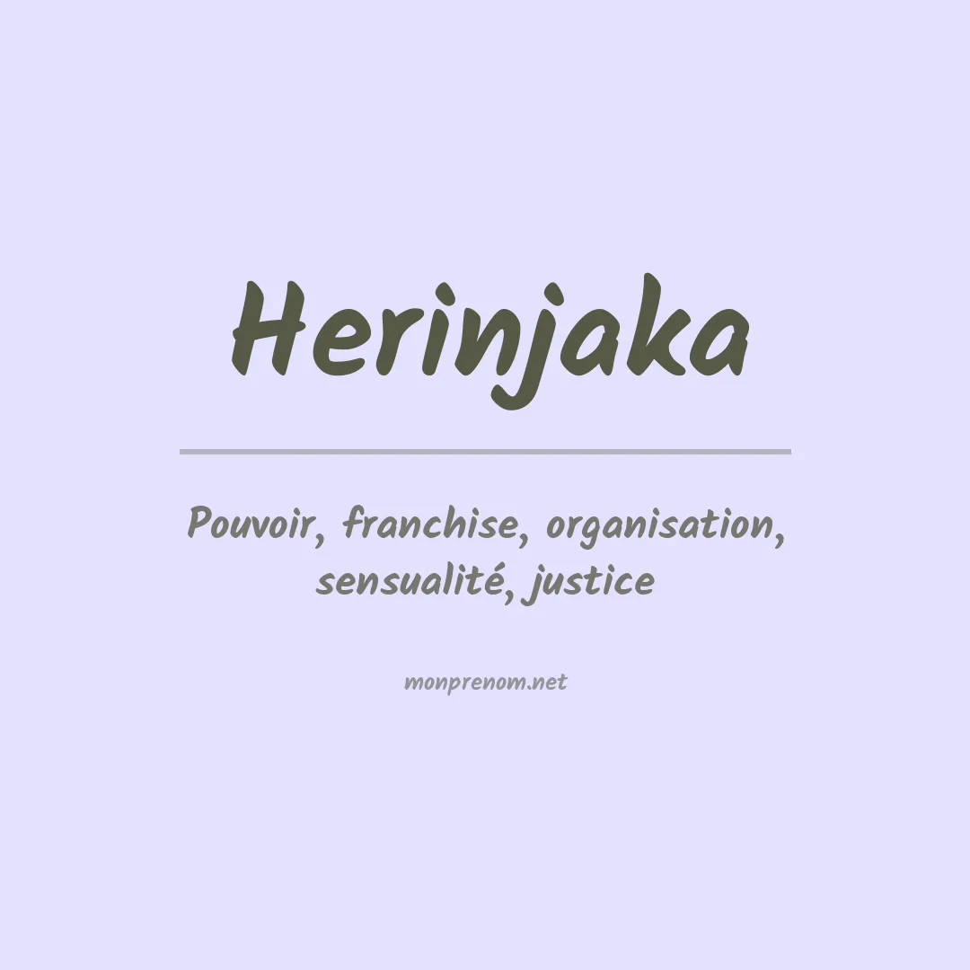 Prénom Herinjaka