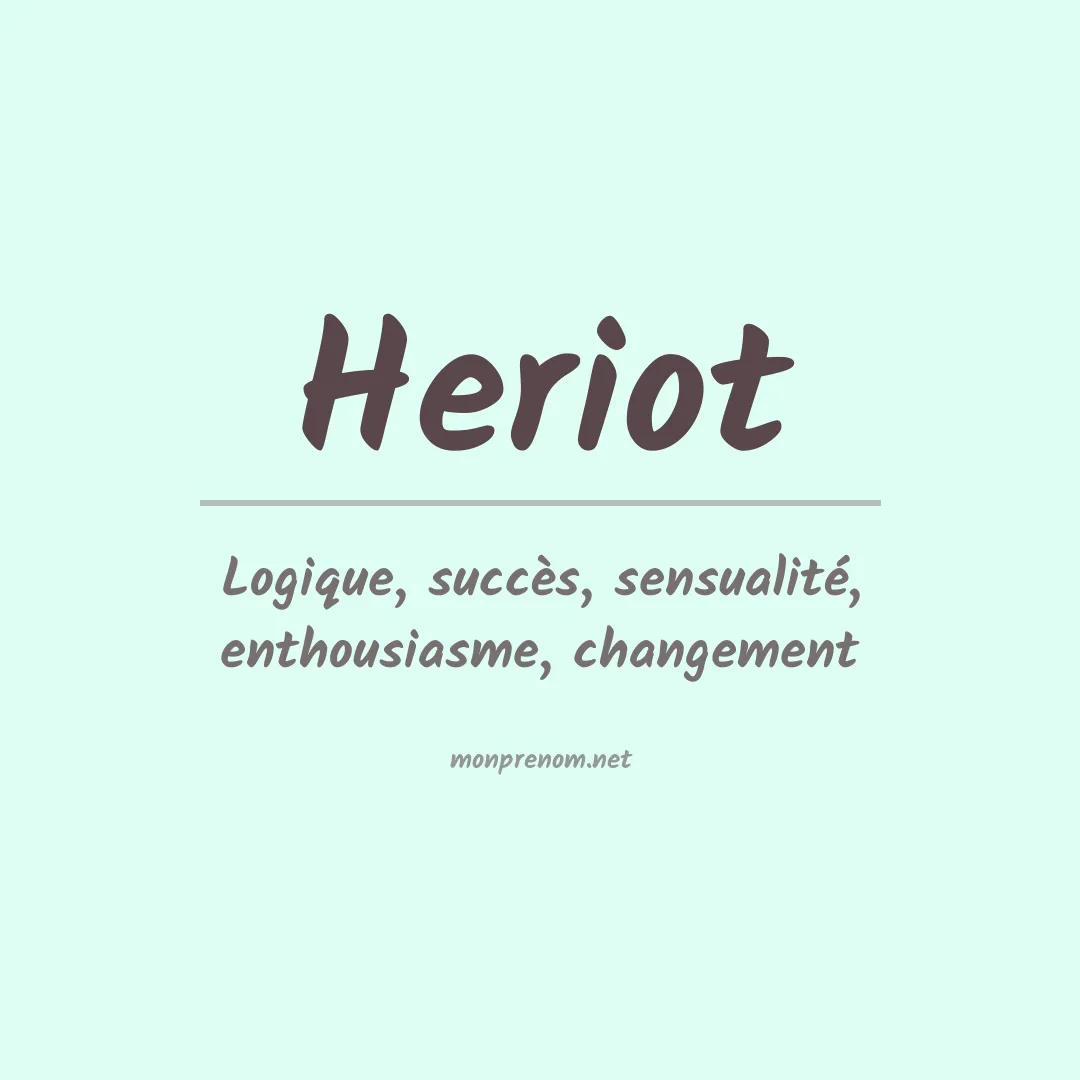 Prénom Heriot