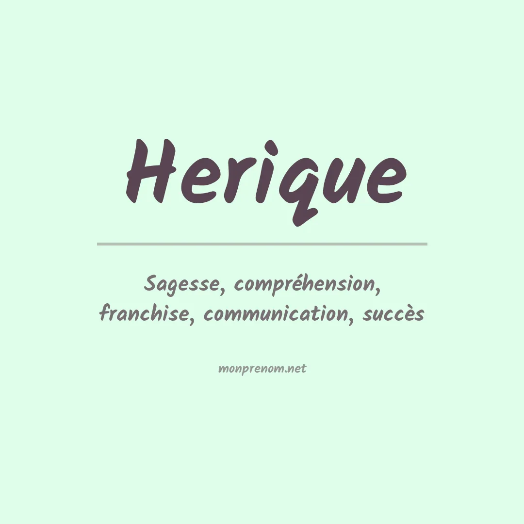 Signification du prénom Herique