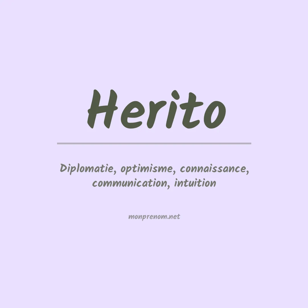 Signification du prénom Herito