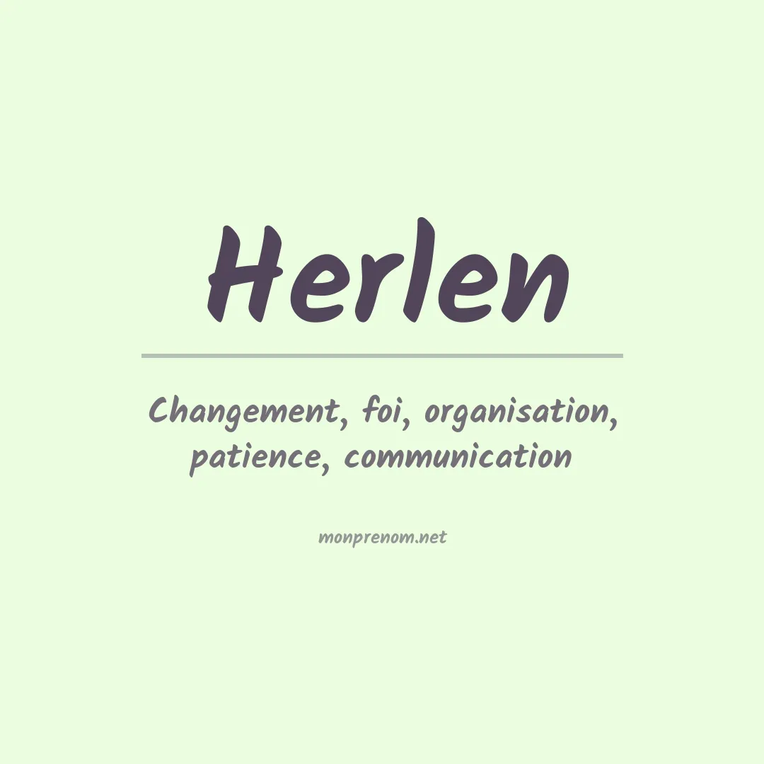 Prénom Herlen