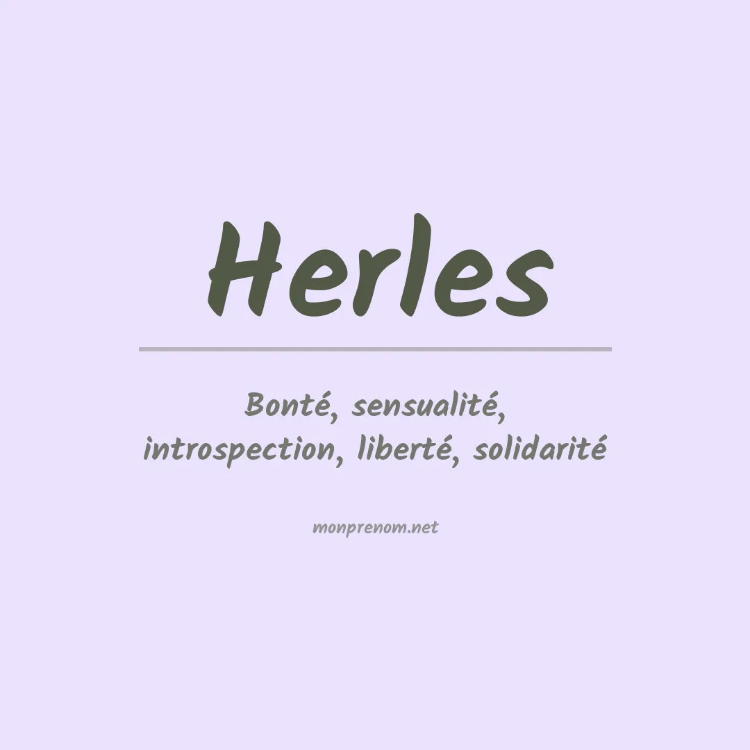 Signification du prénom Herles