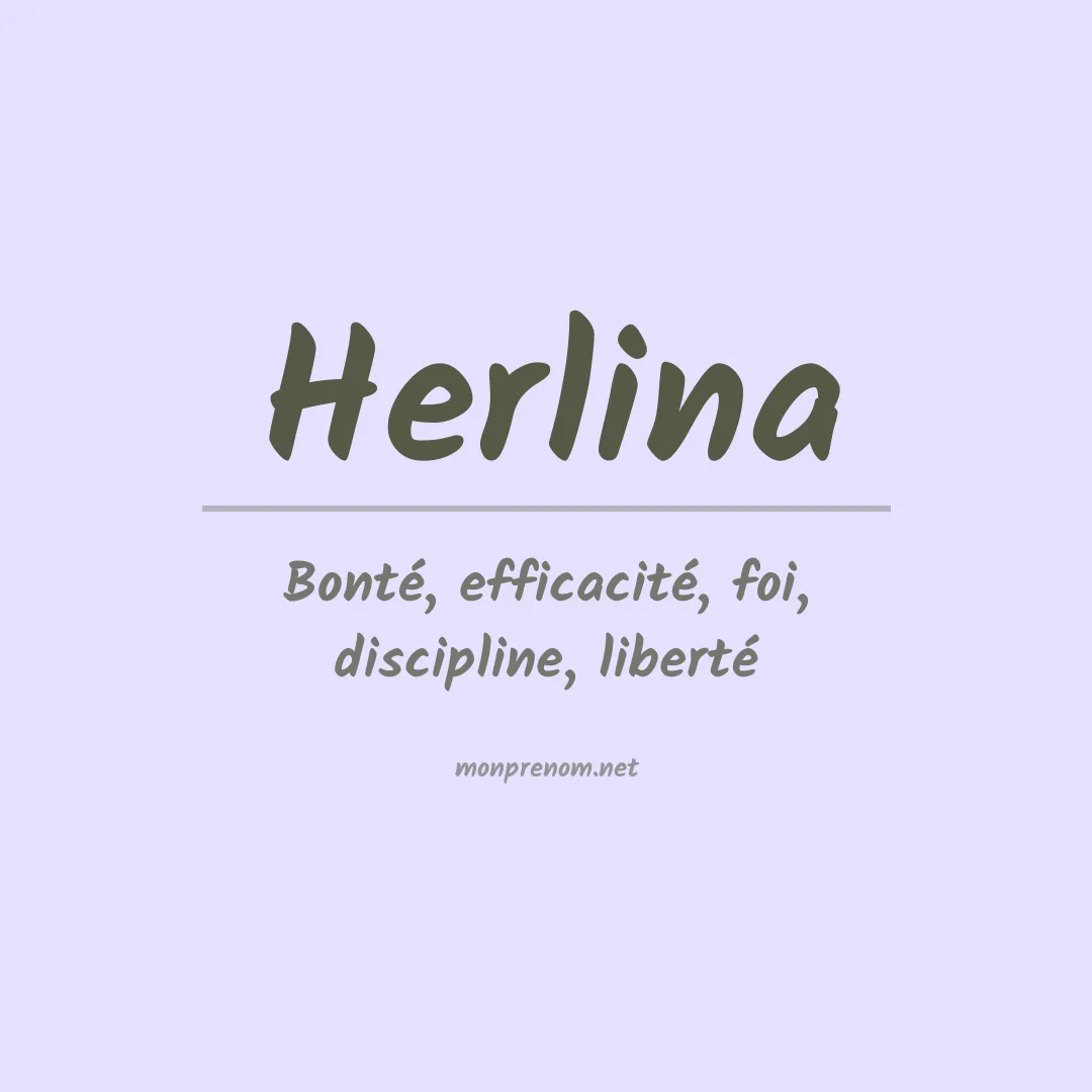 Prénom Herlina