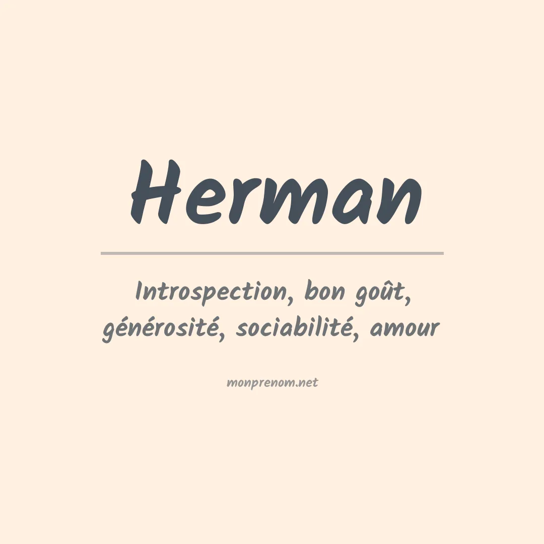 Prénom Herman