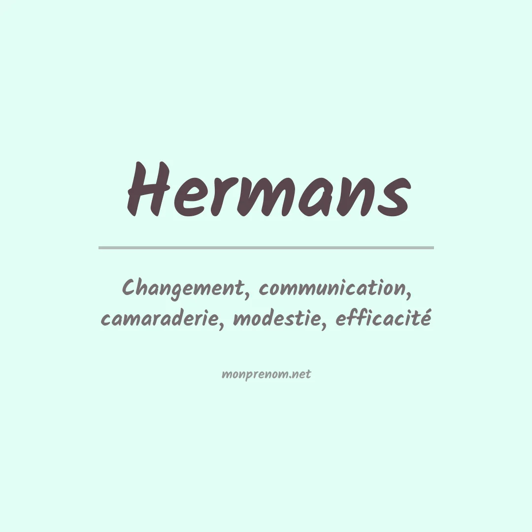 Prénom Hermans