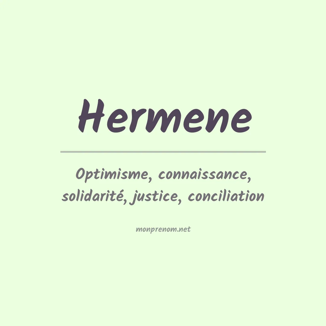 Signification du prénom Hermene