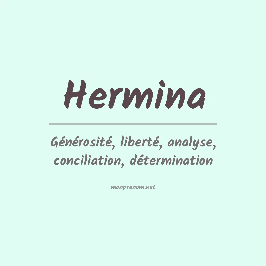 Prénom Hermina
