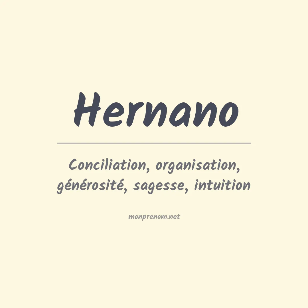 Signification du prénom Hernano