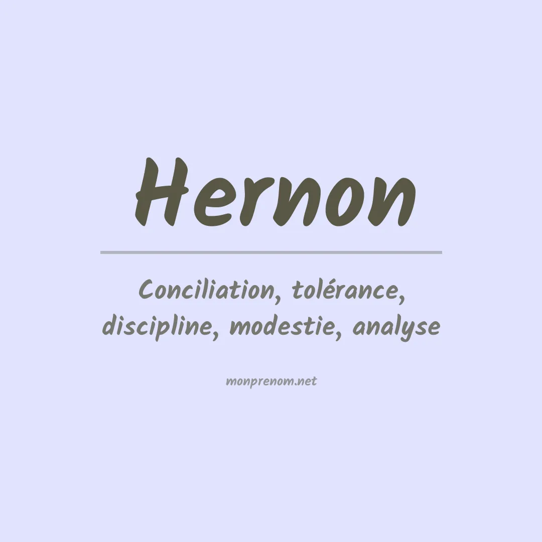 Prénom Hernon