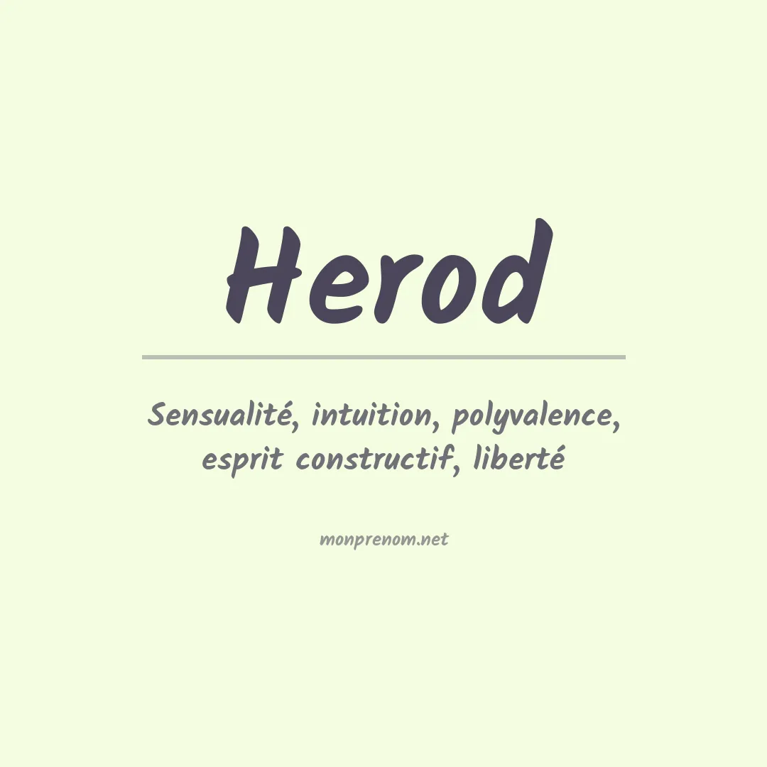 Prénom Herod