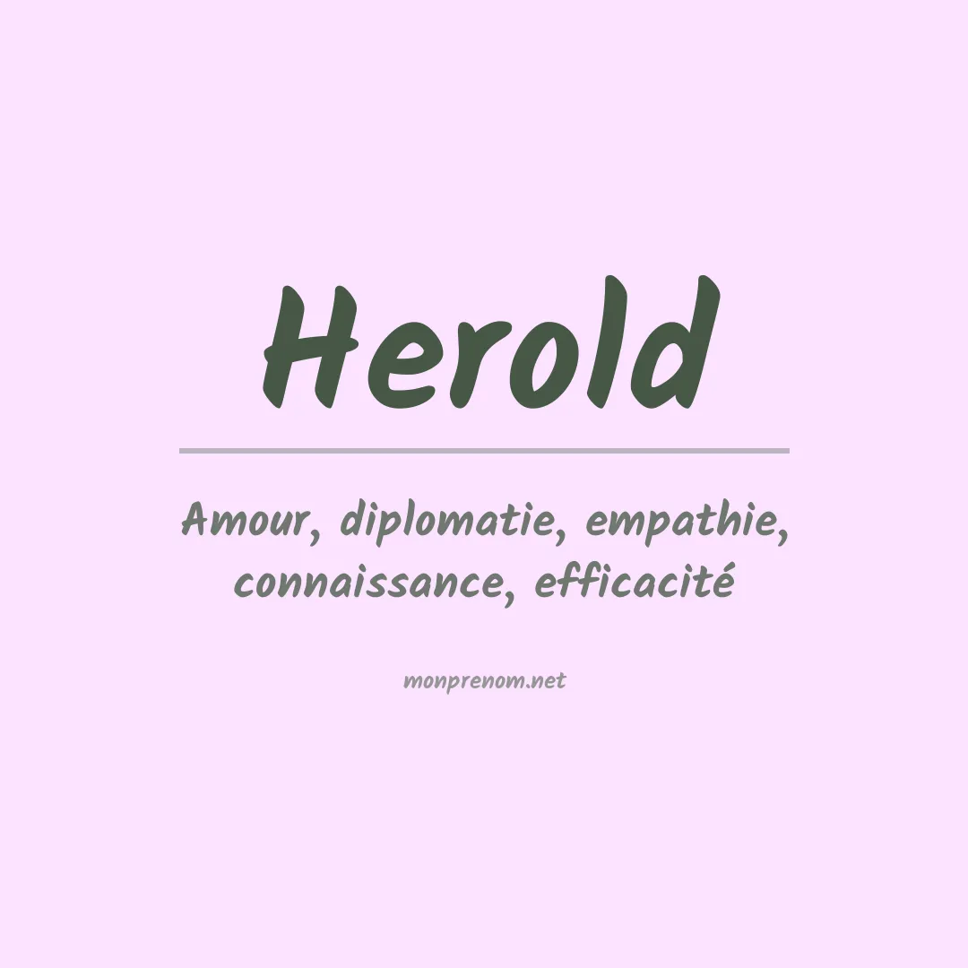 Prénom Herold