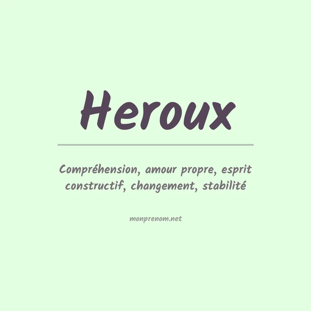 Prénom Heroux