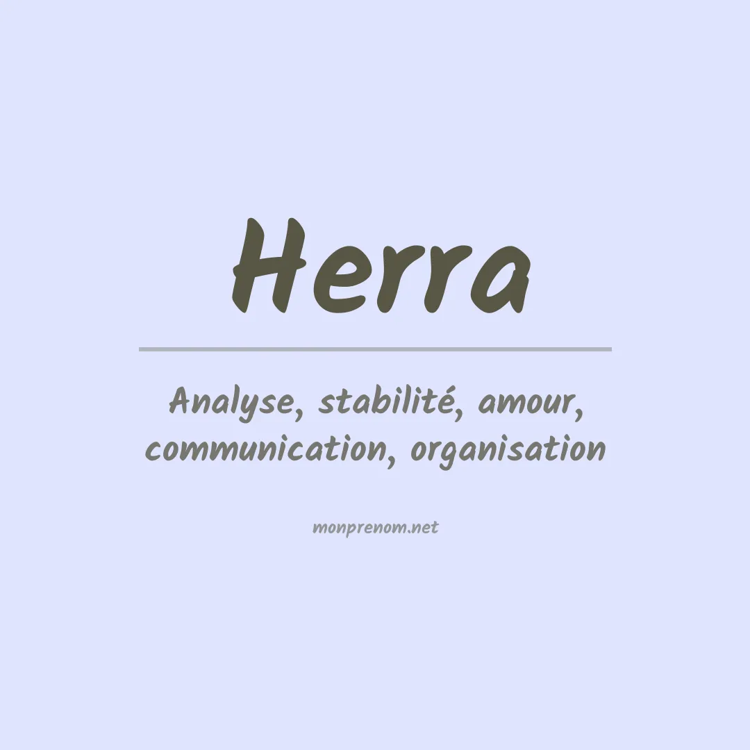 Signification du prénom Herra