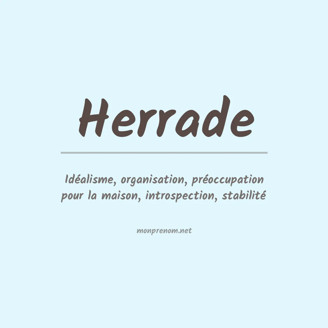 Signification du prénom Herrade