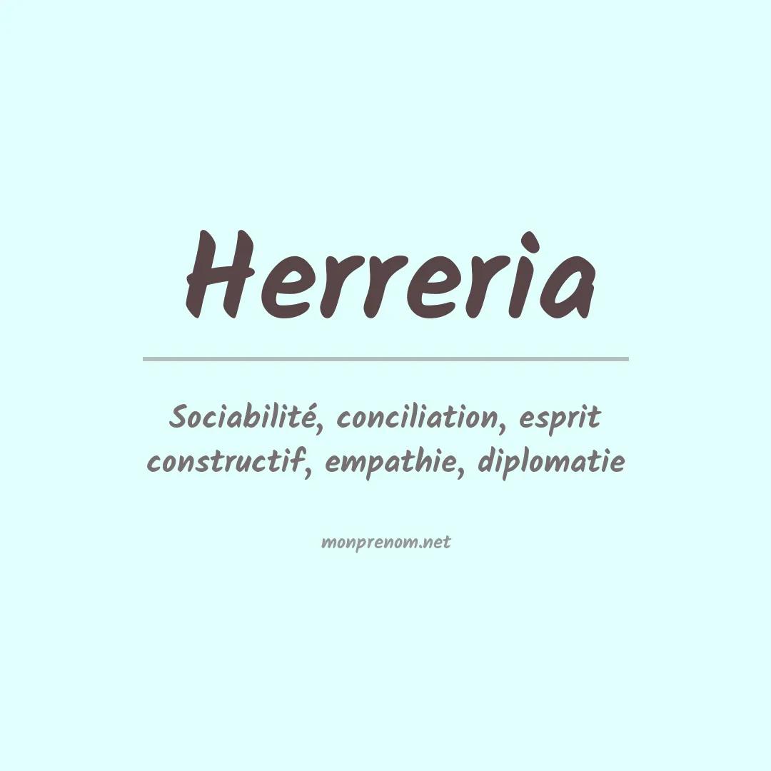 Signification du prénom Herreria