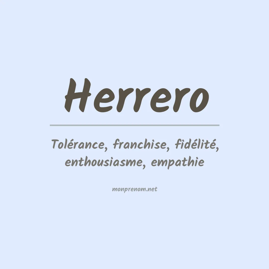 Prénom Herrero