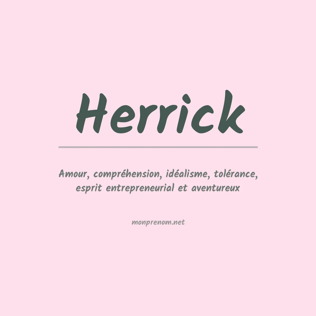 Prénom Herrick