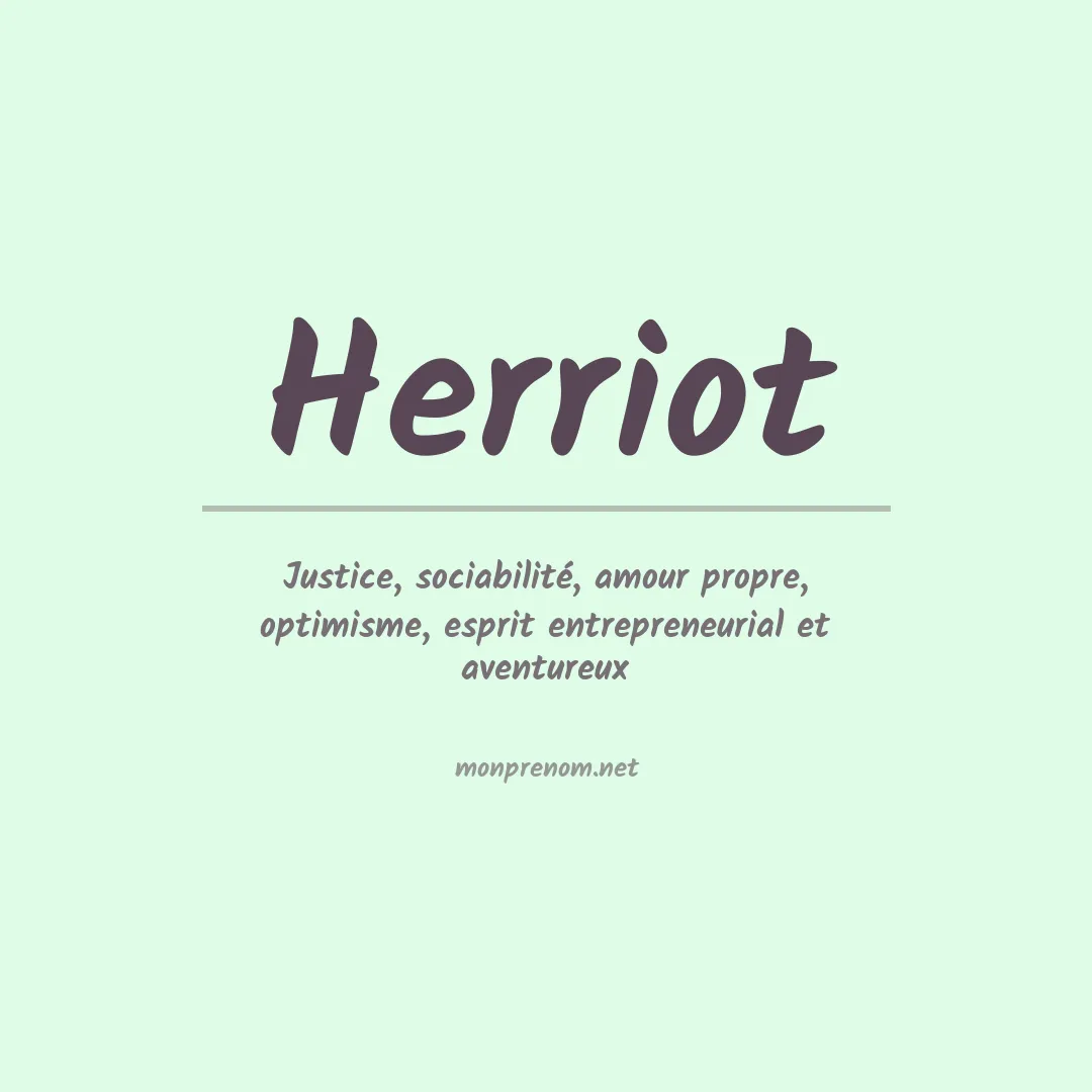 Signification du prénom Herriot