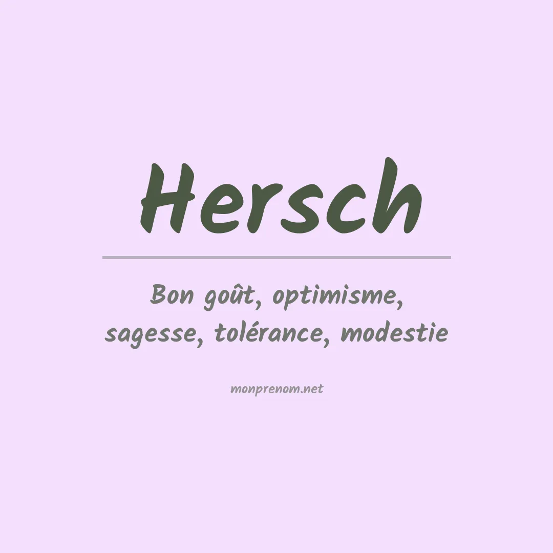 Prénom Hersch