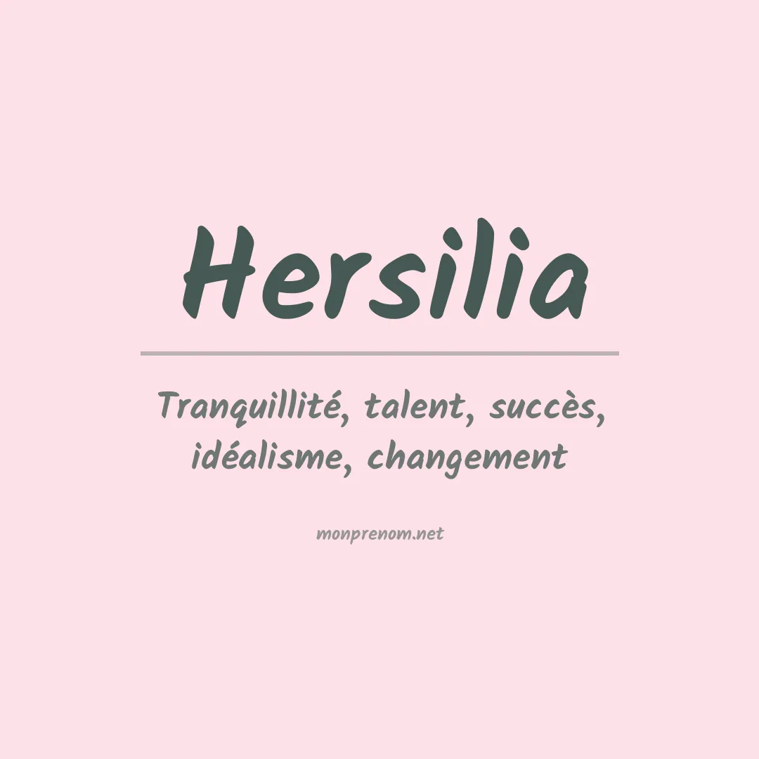 Prénom Hersilia
