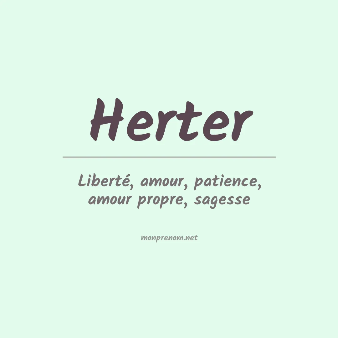 Prénom Herter