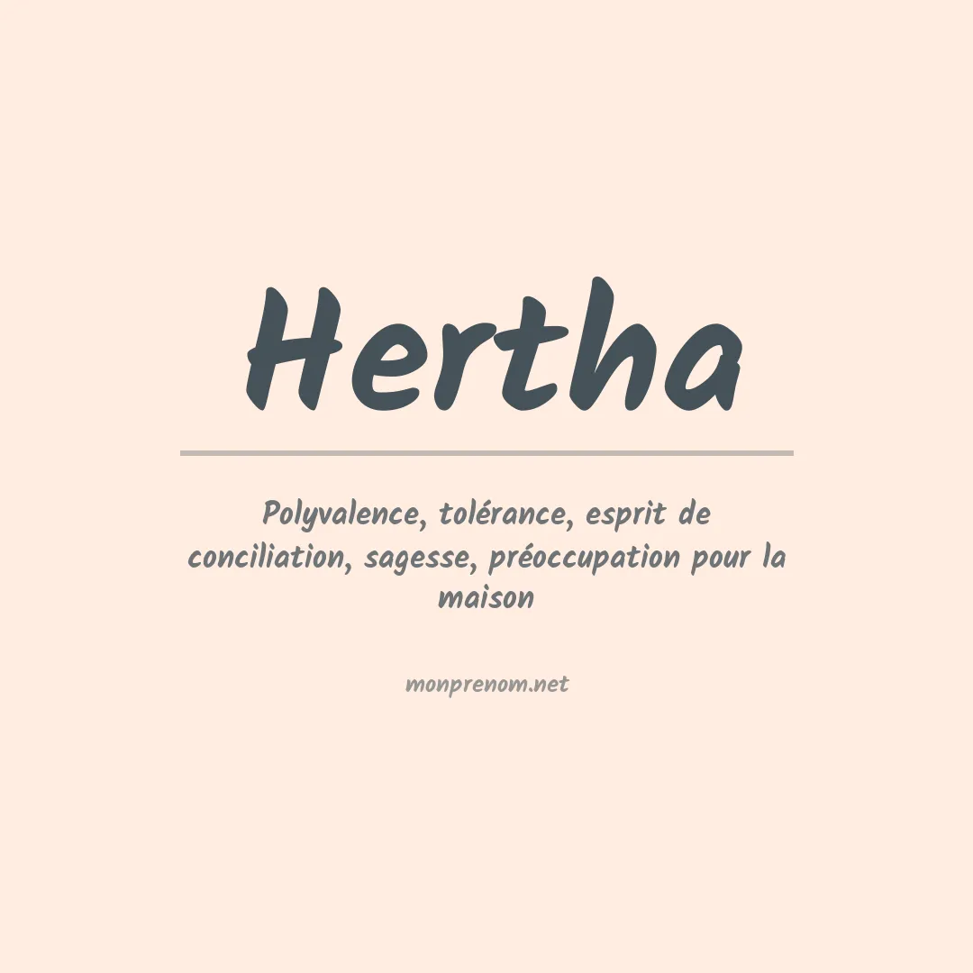 Prénom Hertha
