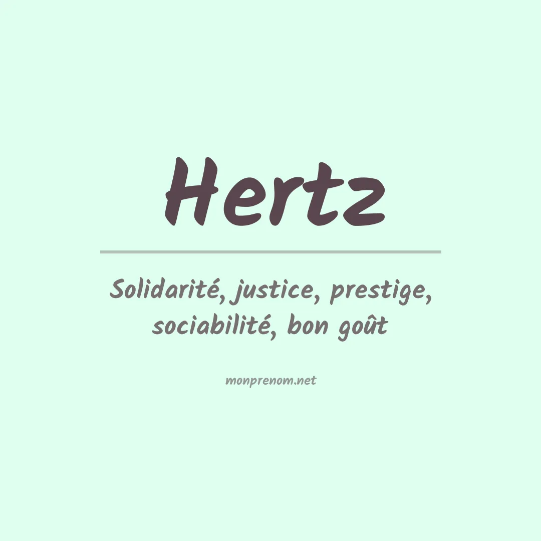 Prénom Hertz