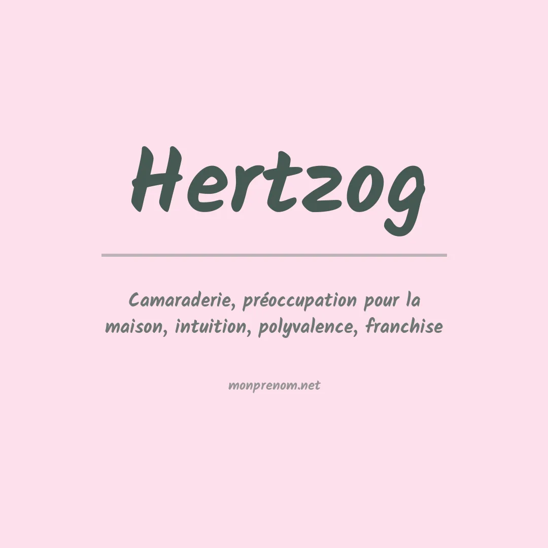 Prénom Hertzog