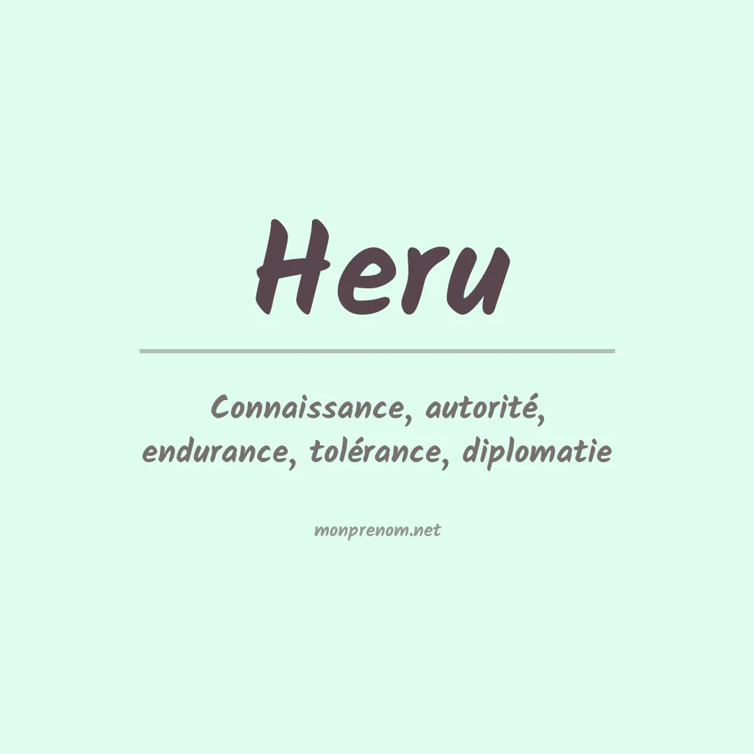 Signification du prénom Heru