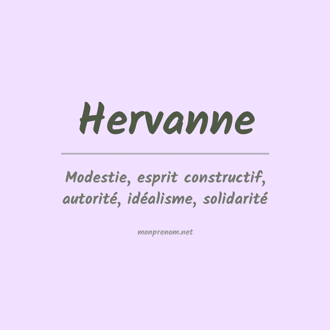 Signification du prénom Hervanne
